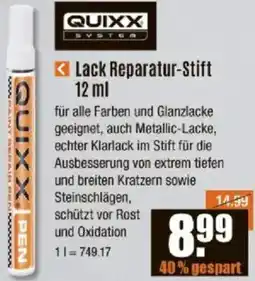 V Baumarkt QUIXX Lack Reparatur-Stift Angebot