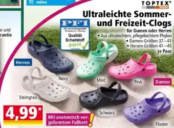 Norma TOPTEX Ultraleichte Sommer und Freizeit-Clogs Angebot