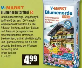 V Baumarkt V-MARKT Blumenerde torffrei Angebot