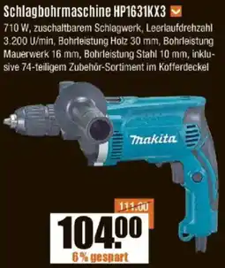 V Baumarkt Makita Schlagbohrmaschine HP1631KX3 Angebot