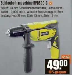 V Baumarkt RYOBI Schlagbohrmaschine RPD500-G Angebot