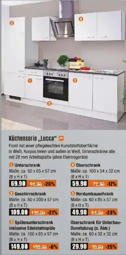 V Baumarkt Küchenserie Lucca Angebot