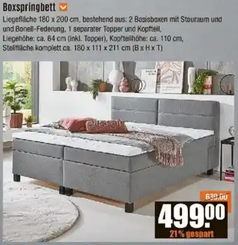 V Baumarkt Boxspringbett Angebot