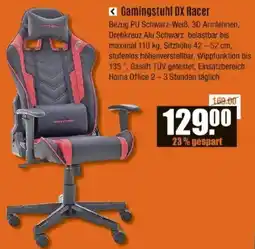 V Baumarkt Gamingstuhl DX Racer Angebot