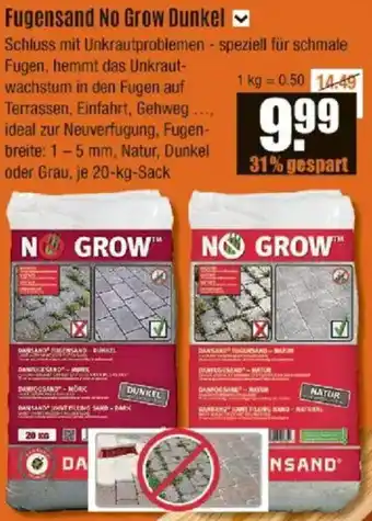 V Baumarkt Fugensand No Grow Dunkel Angebot