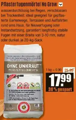 V Baumarkt Pflasterfugenmörtel No Grow Angebot