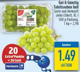 diska Gut & Günstig Tafeltrauben hell Angebot