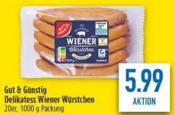 diska Gut & Günstig Delikatess Wiener Würstchen Angebot