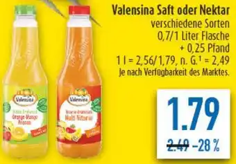 diska Valensina Saft oder Nektar Angebot