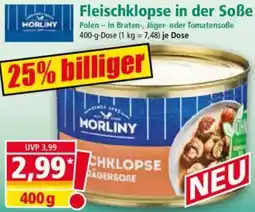 Norma MORLINY Fleischklopse in der Soße Angebot