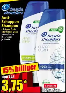 Norma head& shoulders Anti Schuppen Shampoo Angebot