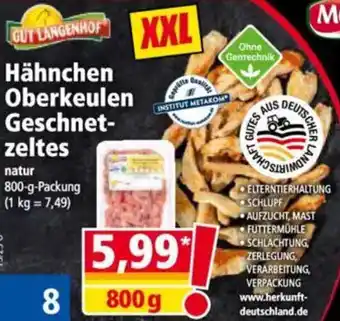 Norma GUT LANGENHOF Hähnchen Oberkeulen Geschnetzeltes Angebot