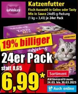 Norma Whiskas Katzenfutter Angebot