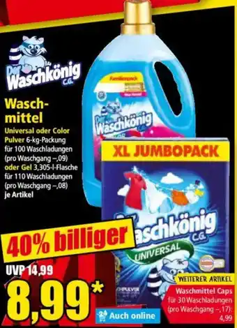 Norma Der Waschkönig Waschmittel Angebot