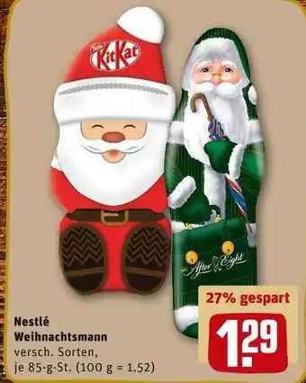 REWE Nestlé weihnachtsmann Angebot