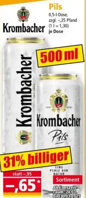 Norma Krombacher Pils Angebot