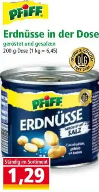 Norma PFIFF Erdnüsse in der Dose Angebot