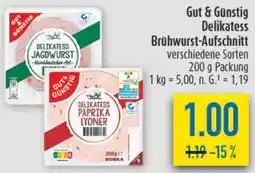 diska Gut & Günstig Delikatess Brühwurst-Aufschnitt Angebot