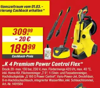 toom Baumarkt KARCHER Druckreiniger ,,K 4 Premium Power Control Flex" Angebot