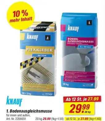 toom Baumarkt KNAUF 1. Bodenausgleichsmasse Angebot