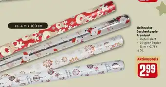 REWE Weihnachts-geschenkpapier premium Angebot