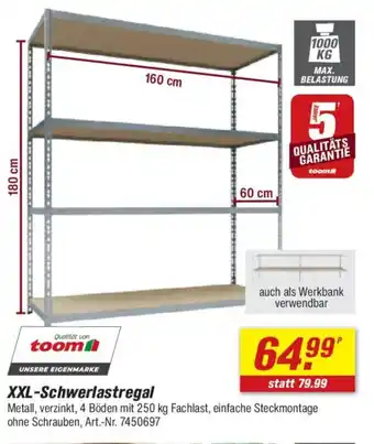 toom Baumarkt XXL-Schwerlastregal Angebot