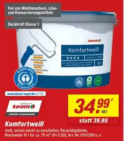 toom Baumarkt Komfortweiß Angebot