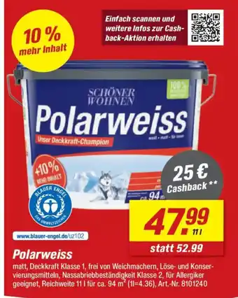 toom Baumarkt SCHÖNER WOHNEN Polarweiss Angebot