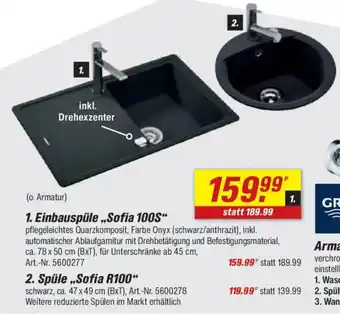 toom Baumarkt 2. Spüle „Sofia R100" Angebot