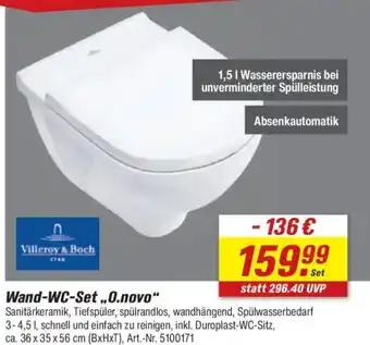 toom Baumarkt Villeroy & Boch Wand-WC-Set „,0.novo" Angebot