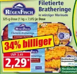 Norma RUGENFISCH Filetierte Bratheringe Thüringer Angebot