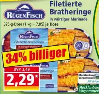 Norma RUGENFISCH Filetierte Bratheringe Thüringer Angebot