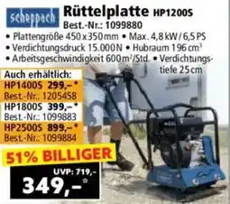 Norma Scheppach Rüttelplatte HP1200S Angebot