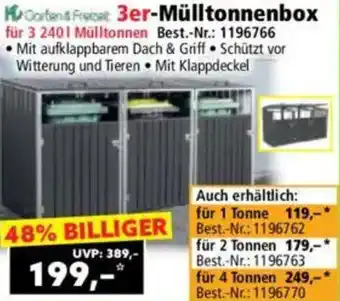 Norma Garten & Freizeit 3er-Mülltonnenbox Angebot