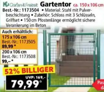 Norma Garten & Freizeit Gartentor Angebot