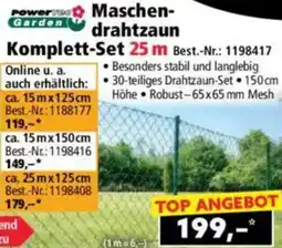 Norma Powertec Garden Maschendrahtzaun Komplett-Set 25 m Angebot