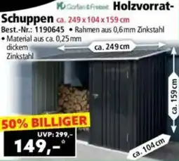 Norma Garten & Freizeit Holzvorrat Schuppen Angebot