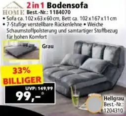 Norma HOME 2 in 1 Bodensofa Angebot