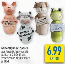 diska Gartenfigur mit Spruch Angebot