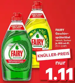 Kaufland FAIRY Geschirrspülmittel Angebot