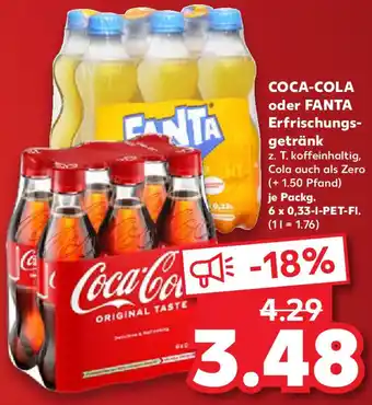 Kaufland COCA-COLA oder FANTA Erfrischungsgetränk Angebot