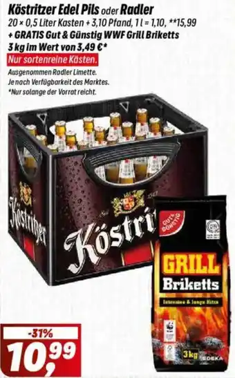 Simmel Köstritzer Edel Pils oder Radler Angebot