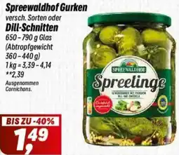 Simmel Spreewaldhof Gurken oder Dill-Schnitten Angebot