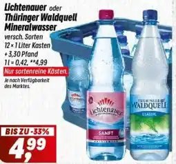 Simmel Lichtenauer oder Thüringer Waldquell Mineralwasser Angebot