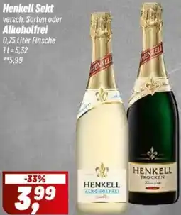 Simmel Henkell Sekt oder Alkoholfrei Angebot