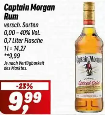 Simmel Captain Morgan Rum Angebot