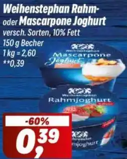 Simmel Weihenstephan Rahm- oder Mascarpone Joghurt Angebot