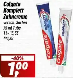 Simmel Colgate Komplett Zahncreme Angebot