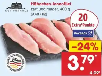 Netto Marken-Discount GUT PONHOLZ Hähnchen-Innenfilet Angebot