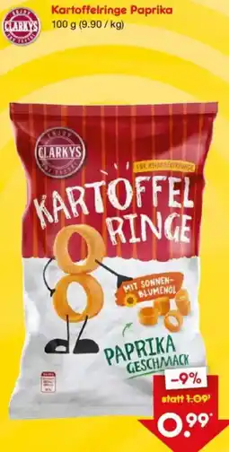 Netto Marken-Discount CLARKYS Kartoffelringe Paprika Angebot